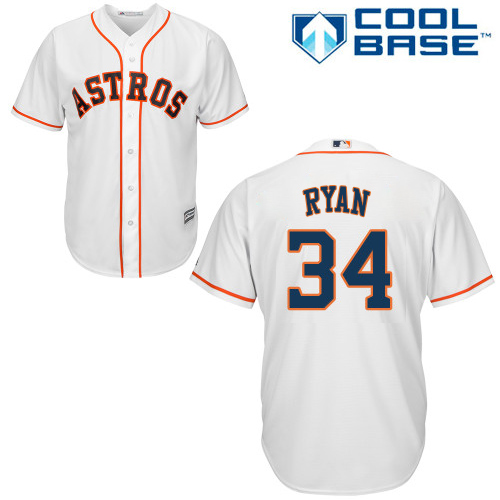 Astros #34 Nolan Ryan White New Cool Base Stitched MLB Jersey - Click Image to Close